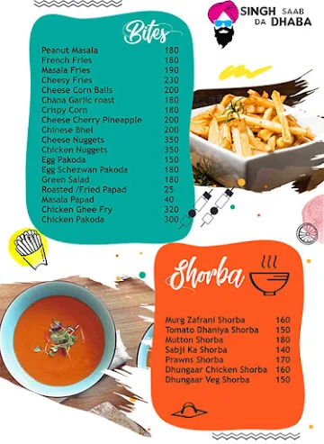 Singh Saab Da Dhaba menu 