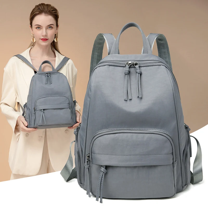 Plecak Oxford Modny i Prosty, Antykradzieżowy, Duża Pojemność, Idealny w Podróży i do Wypoczynku, Trendy Design.