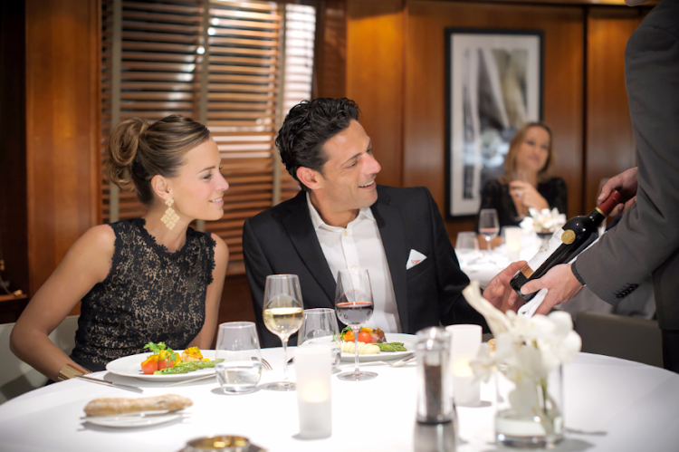 Your sommelier will guide you to the right wine pairings during dinner on Le Ponant. 