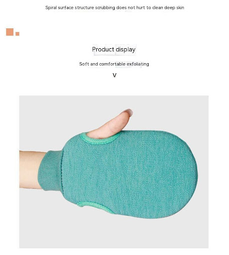 Title 5, Solid Color Cute Bath Towel with Bath Gloves fo...