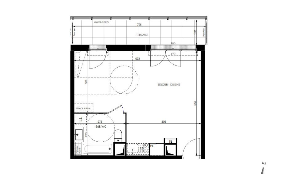 Vente appartement 1 pièce 45.25 m² à Dammarie-les-Lys (77190), 157 370 €