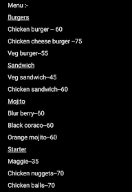 Hunger Bites menu 1