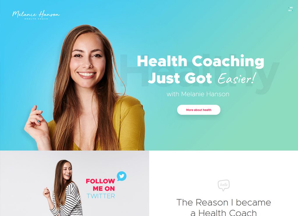 Melanie Hanson |  Blog de Health Coach y revista de estilo de vida Tema de WordPress