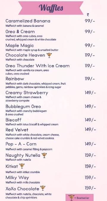 99 Pancakes menu 