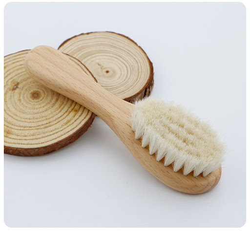 Title 1, Baby Wool Brush Set for gentle care during bath...