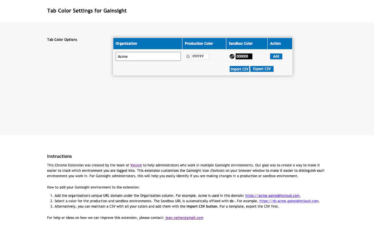 Tab Color Settings for Gainsight Preview image 0