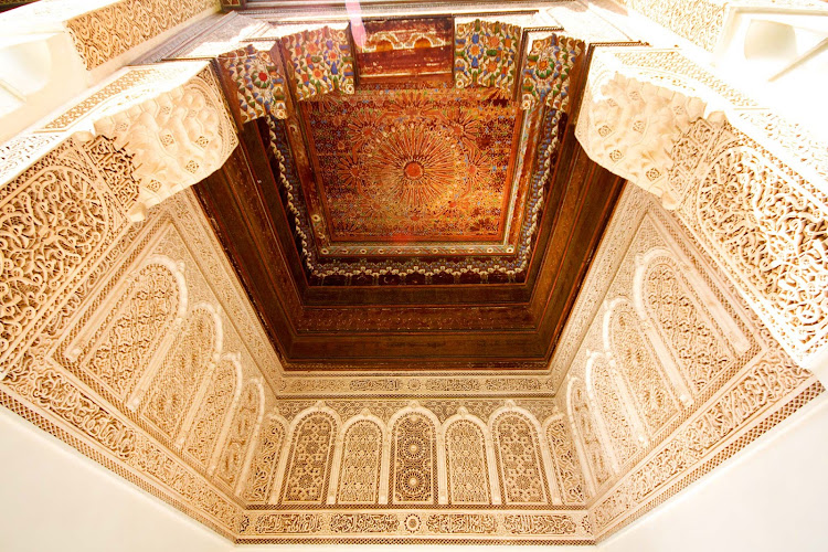 Inside Bahia Palace, built in the late 1800s, in Marrakesh, Morocco. 