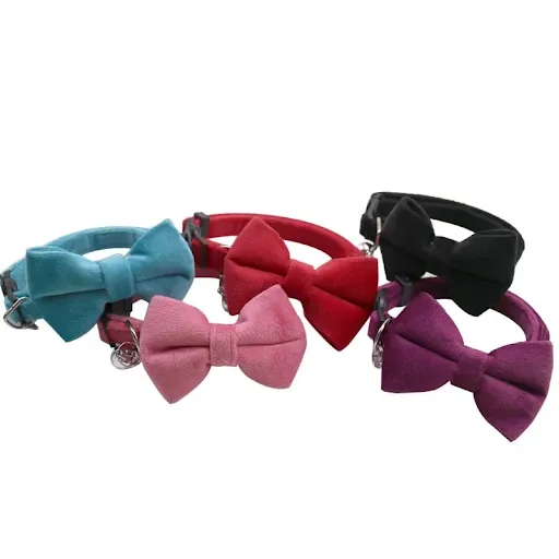 Pet Collars Pet Bow Bell Collars Cute Cat Collars Pets Supplies Multicolor Adjustable Pets Dressing Tool Pet Accessories