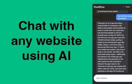 FindWise: ChatGPT powered AI search assistant small promo image