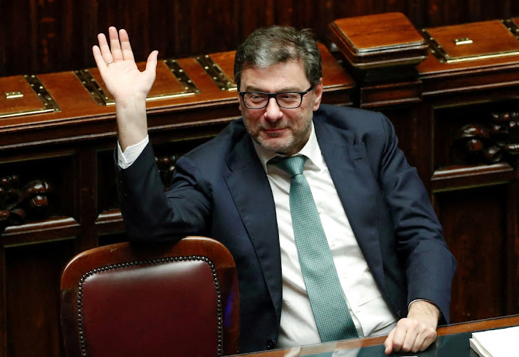 Italian economy minister Giancarlo Giorgetti votes at the lower house of parliament in Rome, Italy, December 23 2022. Picture: REMO CASILLI/REUTERS