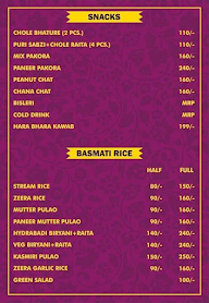 Dhosa Corner And Dev Shri Bhoj menu 3