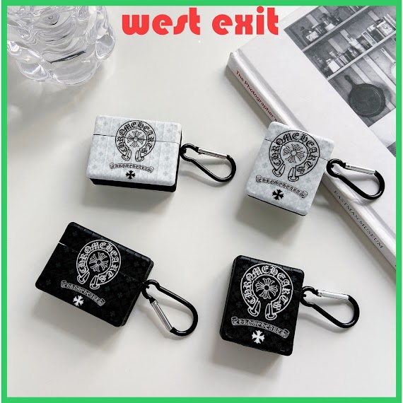 Vỏ Bảo Vệ Hộp Sạc Tai Nghe Bluetooth Thích Hợp Cho Airpods Pro 3 Apple Chất Liệu Mềm Hình Chrome Hearts