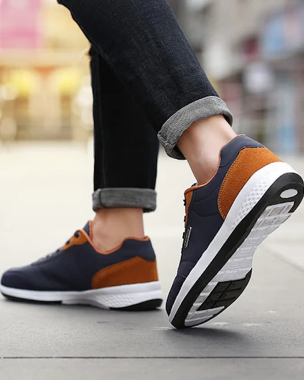 Autumn New Men Shoes Men Sneakers Microfiber Leather Casu... - 3