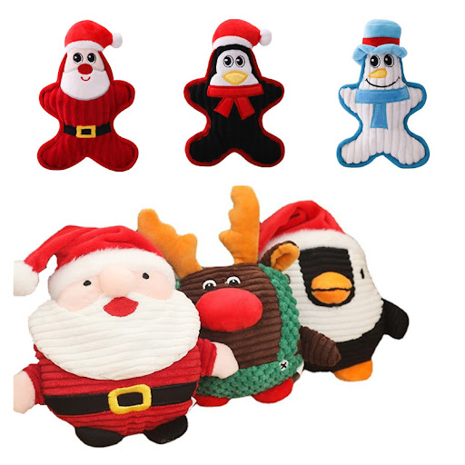 Title 8, Santa Penguin Snowman Pet Molar Doll Plush Pet ...