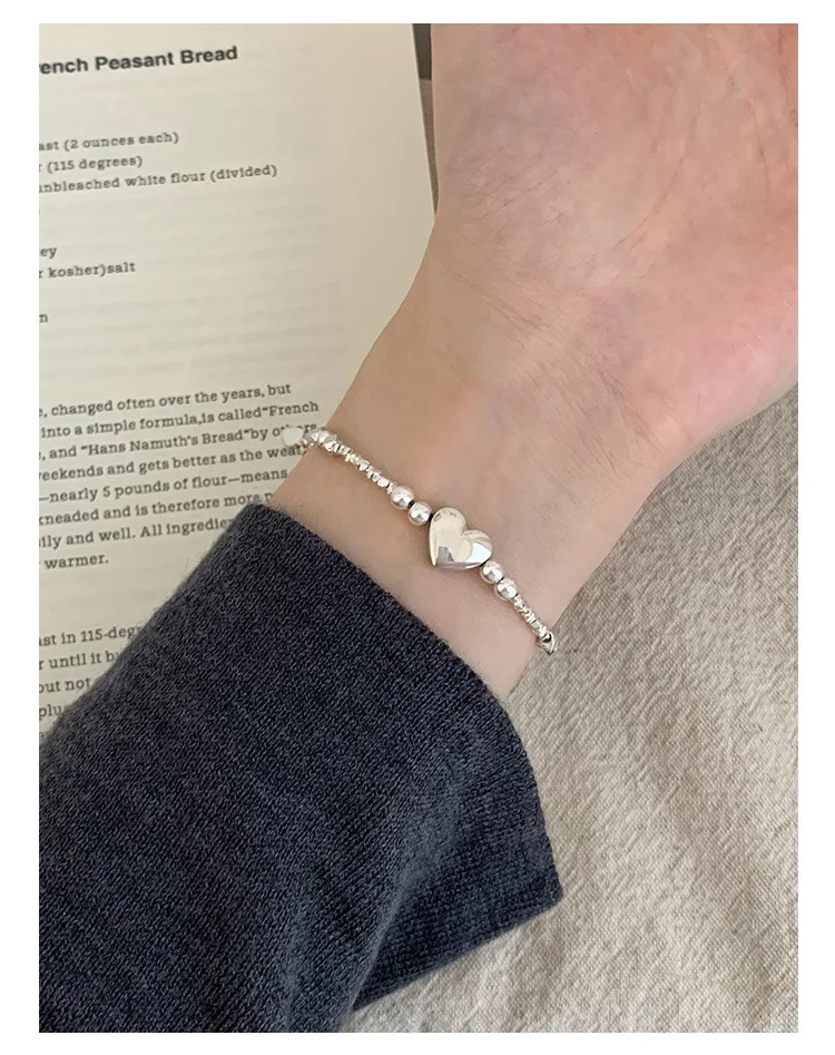 Title 1, Bracelet cœur en argent sterling, petites pièce...