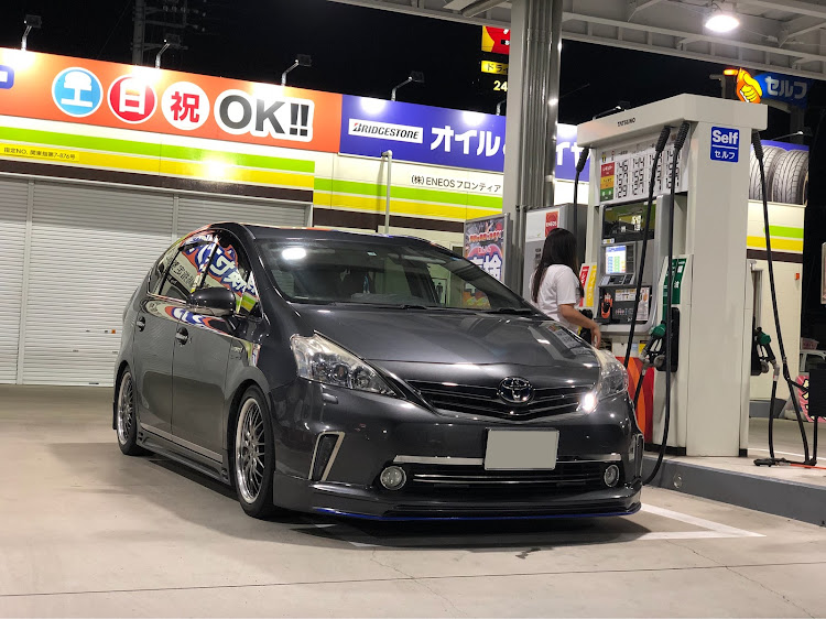 プリウスαの外向きチック・銀メッキ・群馬県・DIYに関するカスタム事例の投稿画像1枚目
