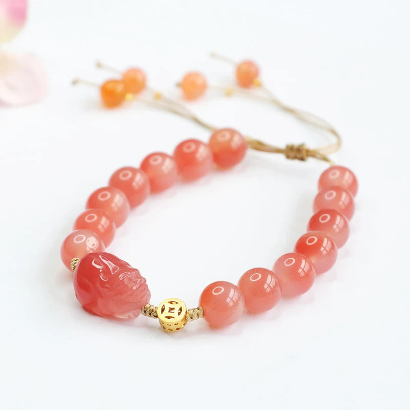 Title 4, Brazalete de ágata y sal natural Pixiu Atrae pr...
