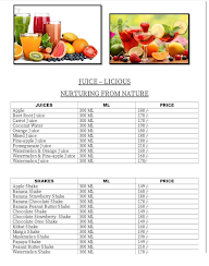 Juice - Licious menu 1