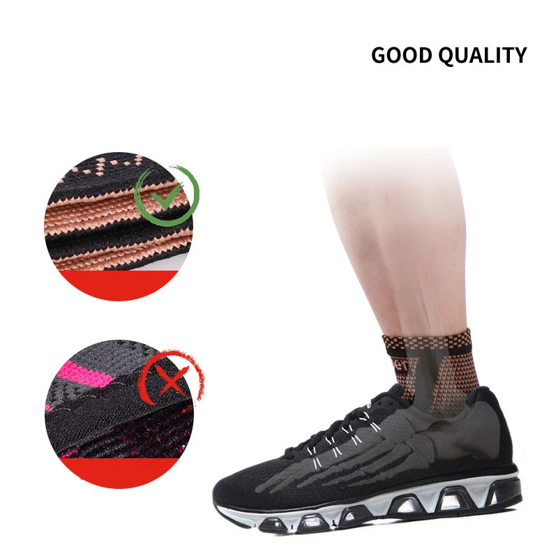 Nylonowy, dziany stabilizator kostki dla sportowców Ochrona. Zapewnia wsparcie, redukuje ryzyko kontuzji, i pomaga w regeneracji po wysiłku. Oddychający materiał.