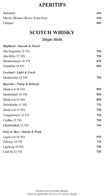 @ Links, Radisson Blu menu 