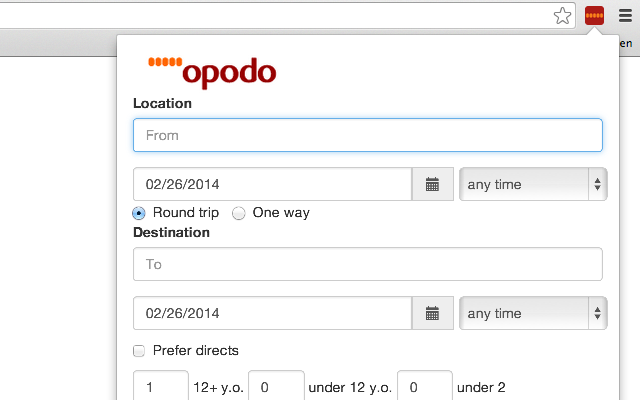 Opodo Flight Search Preview image 1