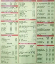 Panna Sweets menu 1