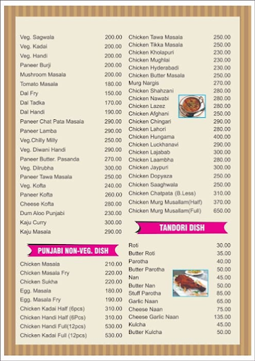 Adithya Restaurant & Bar menu 