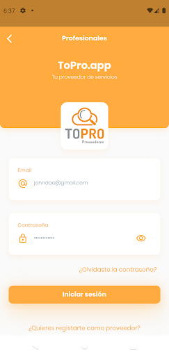 ToPro - App para proveedores