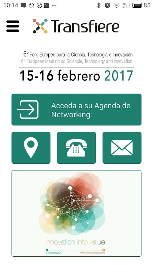 Android application Transfiere 2017 screenshort