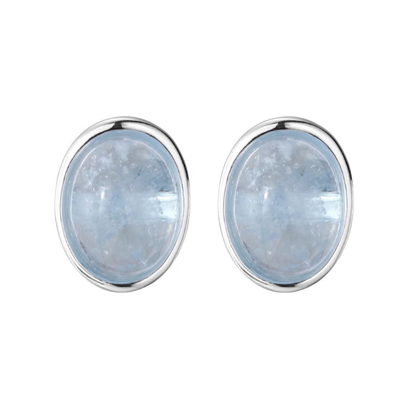 Collier et bracelet argentés aquamarine, série de pierres naturelles incrustées, ensemble féminin, accessoire polyvalent.