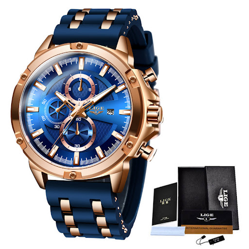 Title 3, Quartz Mens Watch Silicone Strap Sports Waterp...