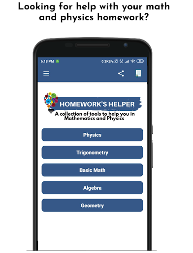 Screenshot Homework's Helper