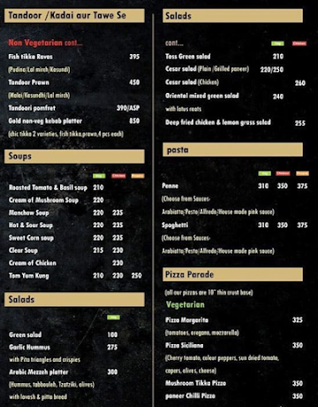 Golden Family Restaurant & Bar menu 