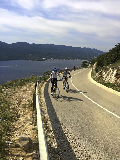 Cyclists tackle the 31km hill at Bol on the island of Brac.