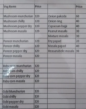 Gowdru Mane Badoota Biriyani menu 