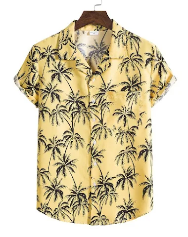 Men's Oversized Shirt Hawaiian Beac - 3