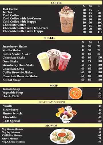 Coffee Hub menu 