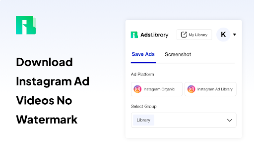 Ad Library：Download Instagram Ad Videos No Watermark