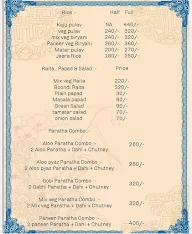 Punjabi Rasoi menu 1