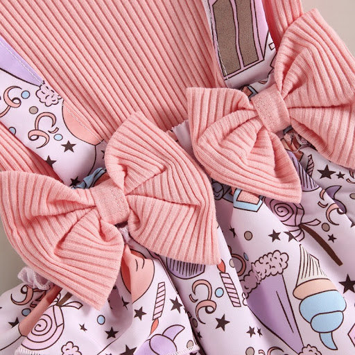 Title 5, Baby Ruffle Sleeve Strap One-piece Bow Shorts, ...