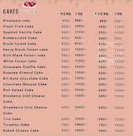 Eminent Cakes menu 1