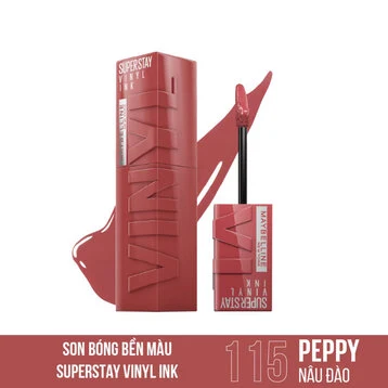 Son Bóng Maybelline 115 Peppy – Nâu Đào 4.2ml
Superstay Vinyl Ink #115 Peppy