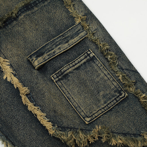Title 8, Mens Heavy Craft Frayed Cat Beard Stitching Ta...