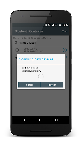 Screenshot Bluetooth Controller HC-05