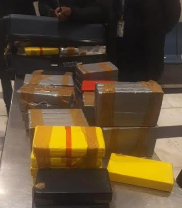 Some of the packages of cocaine that was seized at Bole airport in Ethiopia on September 28, 2022.