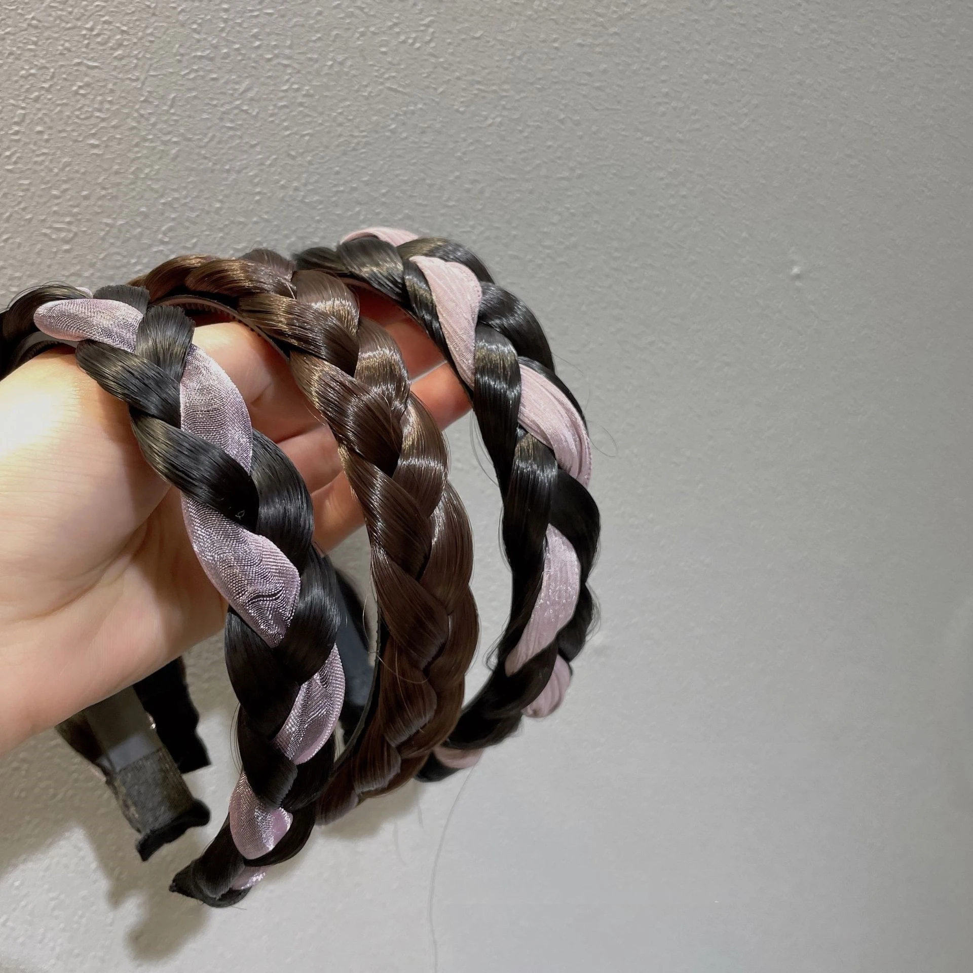 Title 3, Bandeau tresse perruque en tissu fait main, acc...