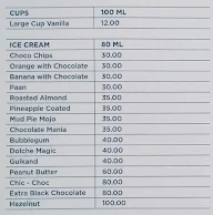 Gupta Ice Cream menu 1