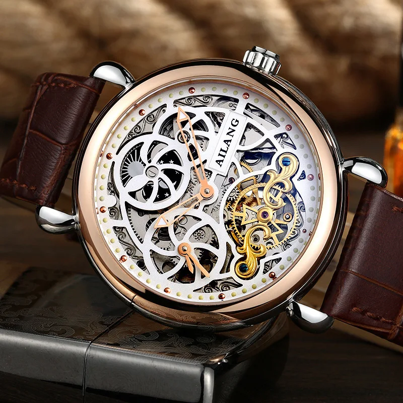 Title 2, Heren Automatisch Mechanisch Horloge Hol Lichtg...