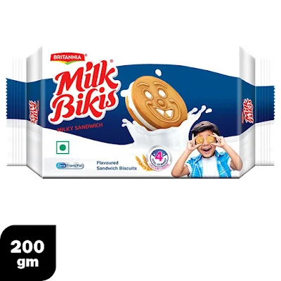 Britannia Biscuits Milk Bikis Milk Cream 200 Gm