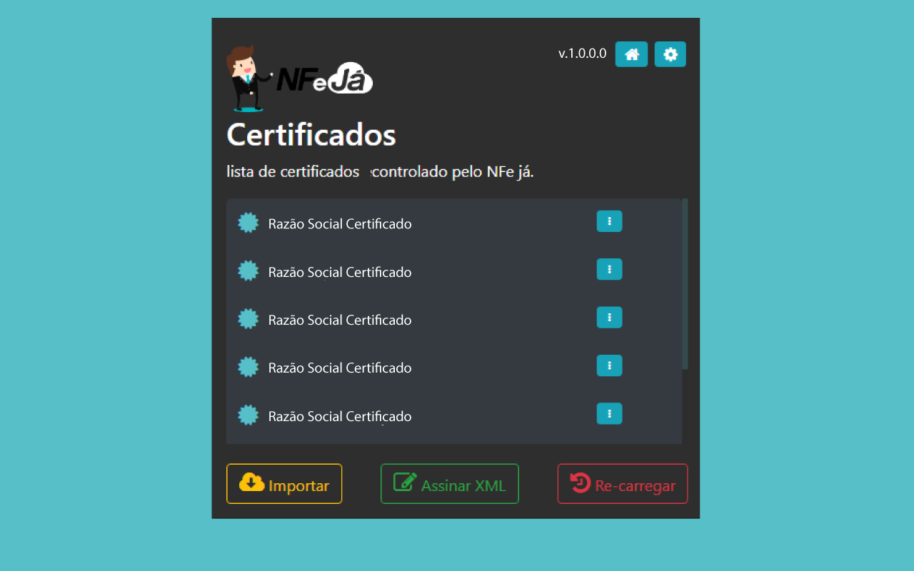 Gerenciador Certificado NFeJá Preview image 1